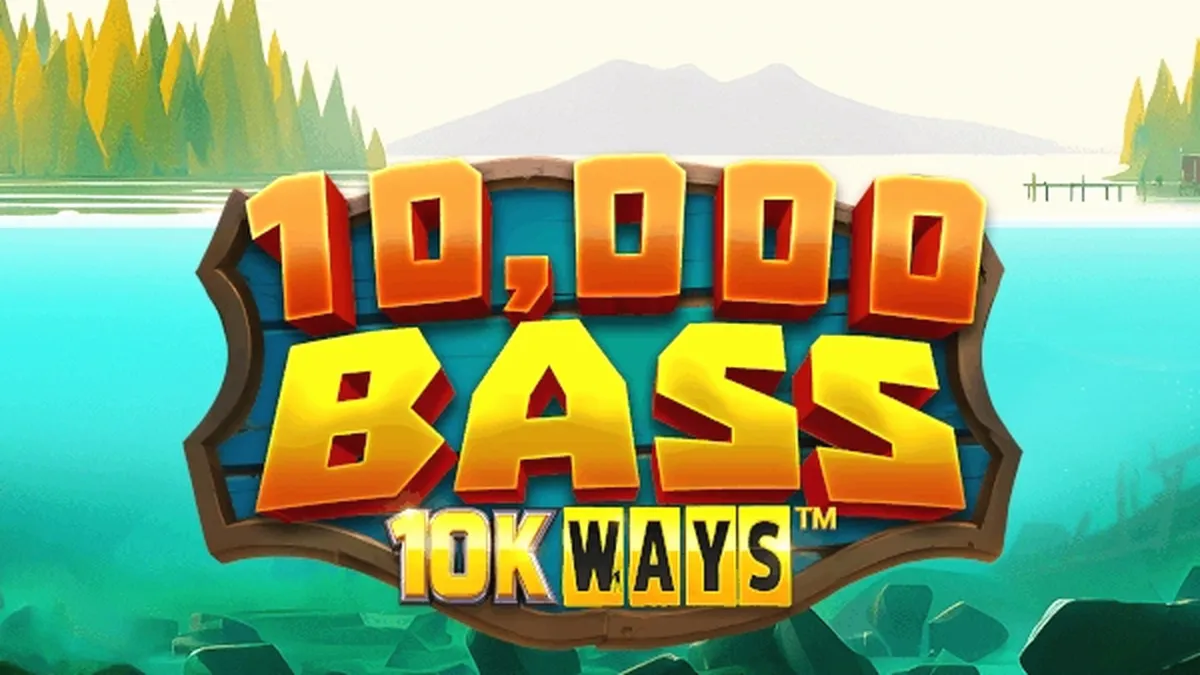 Interface do jogo 10,000 Big Bass 10K Ways com seus 6 rolos em destaque